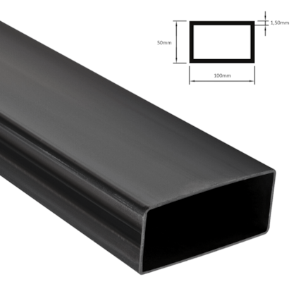 Tubo Retangular Metalon 120x60mm (12cmx6cm) Aço Carbono
