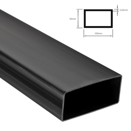 Tubo Retangular Metalon 120x60mm (12cmx6cm) Aço Carbono